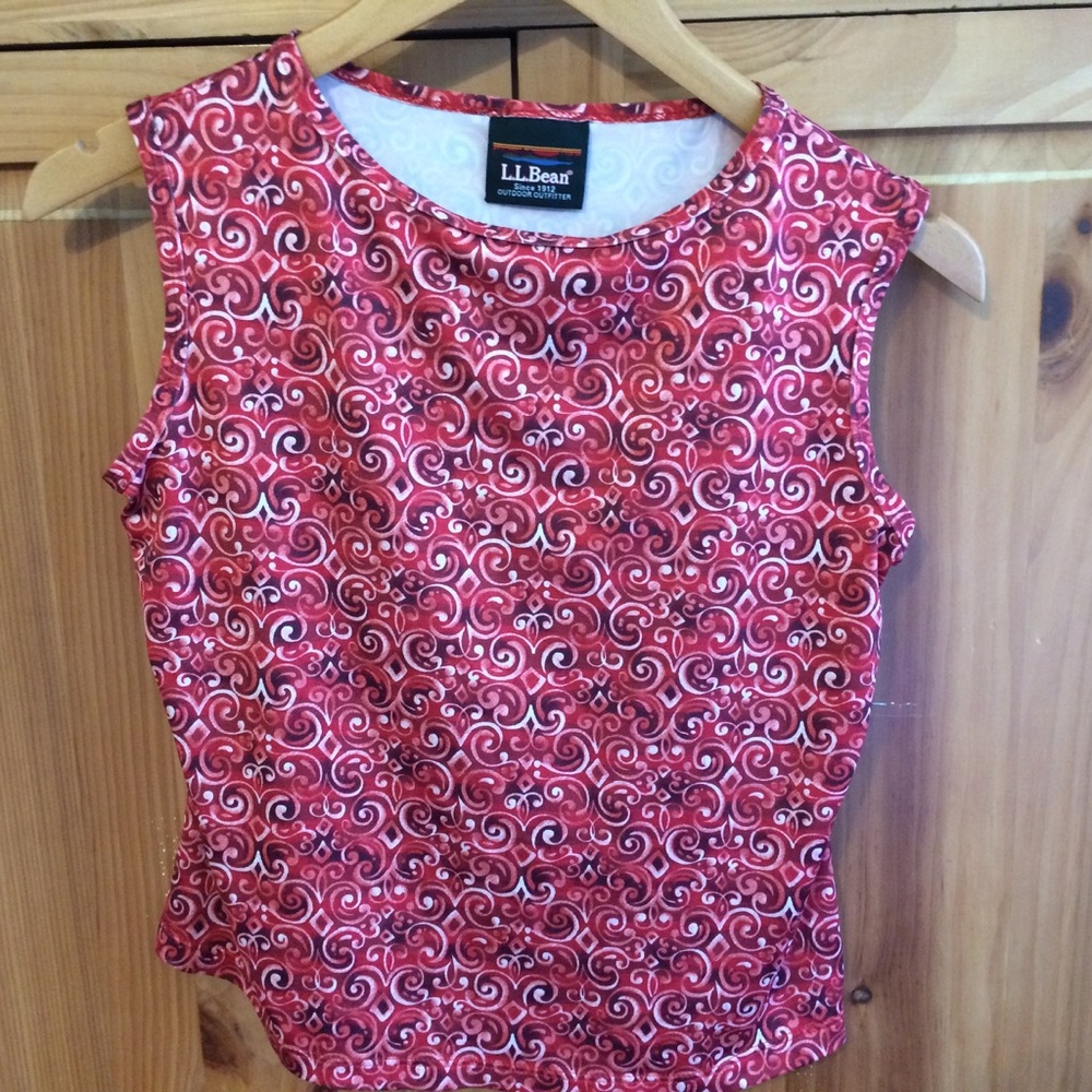 LLBean workout crop top